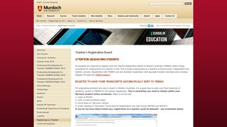 Registering with WACOT and DET | School of Education | Murdoch ...