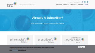 Already A Subscriber? | Therapeutic Research Center