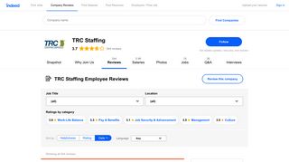 Working at TRC Staffing: 120 Reviews about Pay & Benefits | Indeed ...