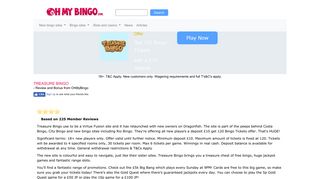 Treasure Bingo | Play Now | 300% Bonus - OhMyBingo