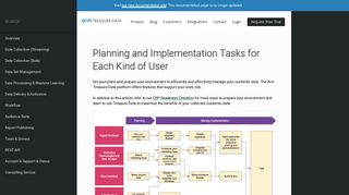 Treasure Data: Planning and Implementation Tasks for Each Kind of ...