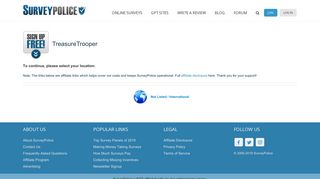 Sign up free at TreasureTrooper - SurveyPolice