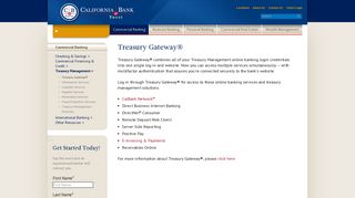 Treasury Gateway® | California Bank & Trust