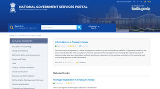 Information on e-Treasury, Kerala | National Government Services ...
