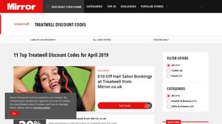 15% Off | Treatwell Discount Codes - February 2019 | Mirror.co.uk