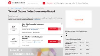 Treatwell Discount Code | 15% off | February 2019 | The Independent