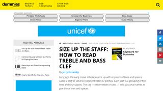 Size Up the Staff: How to Read Treble and Bass Clef - dummies