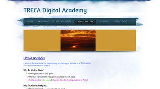 Plato & Backpack - TRECA Digital Academy