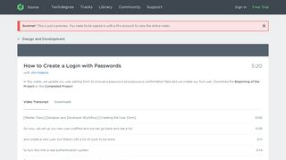 How to Create a Login with Passwords | Design and ... - Treehouse