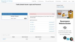 Trellis Default Router Login and Password - Clean CSS