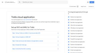 Trello cloud application - G Suite Admin Help - Google Support