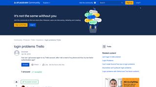 Solved: login problems Trello - Atlassian Community