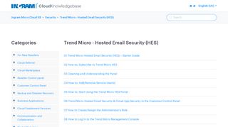 Trend Micro - Hosted Email Security (HES) – Ingram Micro Cloud KB