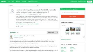 How To: I am interested in getting access to TrendMLS. I am not a ...
