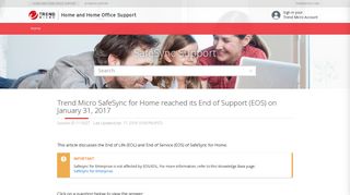 SafeSync Support - Home and Home Office Support | Trend Micro