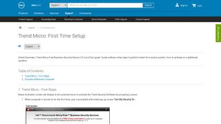 Trend Micro: First Time Setup | Dell US