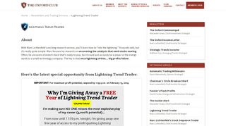 Lightning Trend Trader | The Oxford Club