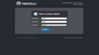 TRENDnet | TEW-714TRU | Login