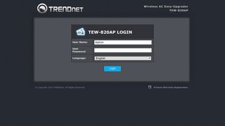 TRENDnet | TEW-820AP | Login