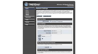 TRENDnet TEW-633GR EWC Router | Basic / Network Settings