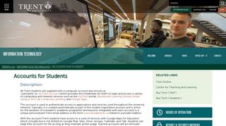 Accounts for Students - Information Technology - Trent University