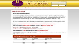 Apply For Public Housing - Trenton Housing Authority