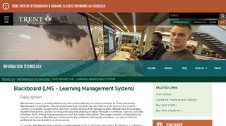 Blackboard (LMS - Learning Management System) - Trent University