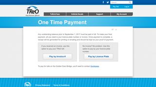 TReO › One Time Payment