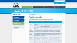 TReO › Paying For Tolls