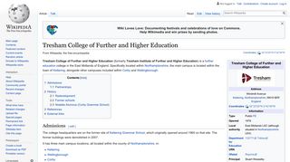Tresham College of Further and Higher Education - Wikipedia