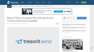Beta of free, encrypted file sharing service Tresorit Send now available ...