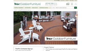 TrexPro® Contractor Sign-up - Trex® Outdoor Furniture