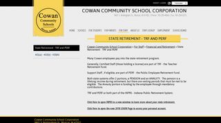 State Retirement - TRF and PERF - Cowan Community School ...