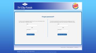 Forgot username or password? - Tri City Foods, Inc.