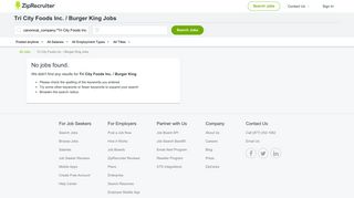 TRI CITY FOODS INC. / BURGER KING Jobs, Career & Employment ...