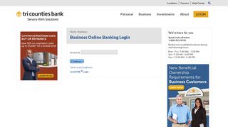 Business Online Banking Login › Tri Counties Bank