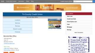 Tri-County Credit Union - Marinette, WI - Credit Unions Online