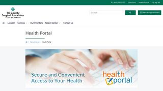 Health Portal | Tri-County Surgical Associates