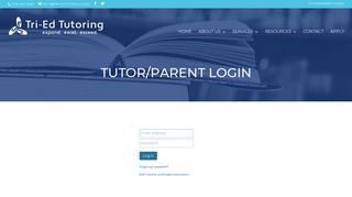 Tutor/Parent Login - Tri-Ed Tutoring