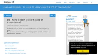 Tricount - FAQ - Do I have to login to use the app or tricount.com?