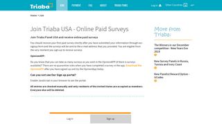 Join Triaba USA - Online Paid Surveys