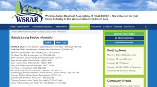 Multiple Listing Service Information | Winston Salem Regional ...
