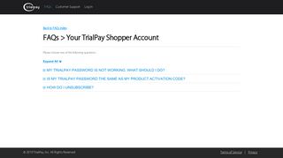 Shoppers | FAQs - TrialPay