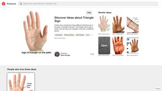 Triangle Sign - Reading Palmistry - Pinterest