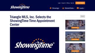 Triangle MLS, Inc. Selects the ShowingTime Time Appointment Center ...