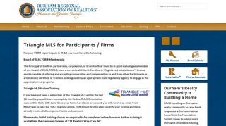 Triangle MLS for Participants / Firms