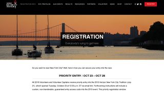 Registration Info - New York City Triathlon