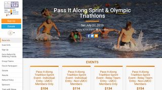 Pass It Along Sprint & Olympic Triathlons