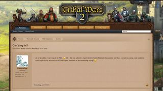 Can't log in? | Tribal Wars 2 - Forum US