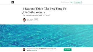 6 Reasons This is The Best Time To Join Tribe Writers - Medium